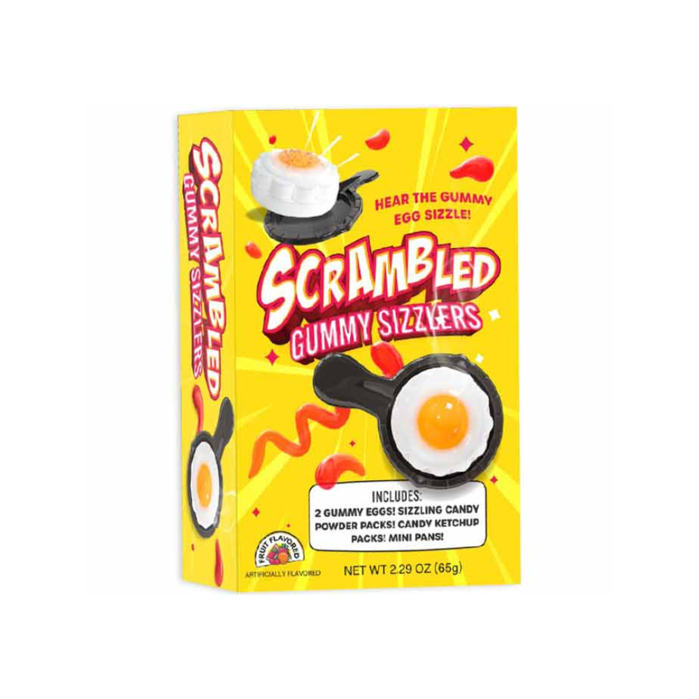 SCRAMBLED GUMMY SIZZLERS GUMMY WITH POPPING CANDY 12/2.29oz