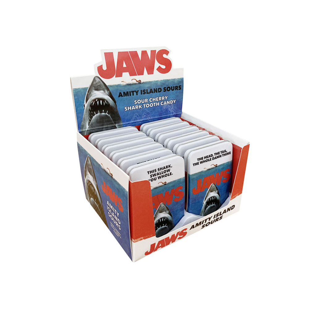 JAWS AMITY ISLAND SOURS TIN IN DISPLAY 12/1.2oz