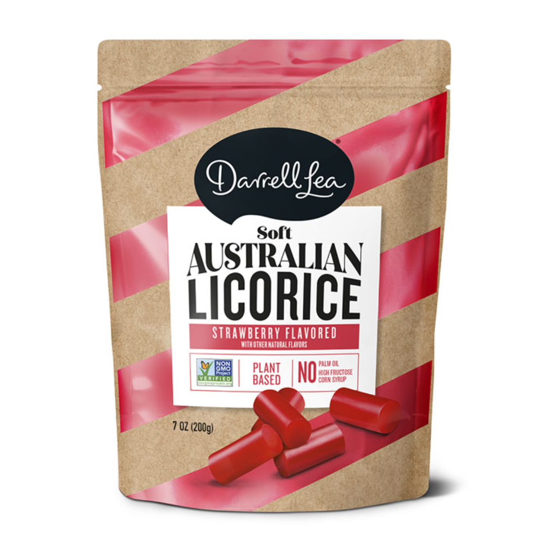 DARRELL LEA LICORICE PEG BAG STRAWBERRRY NON-GMO 8/7OZ