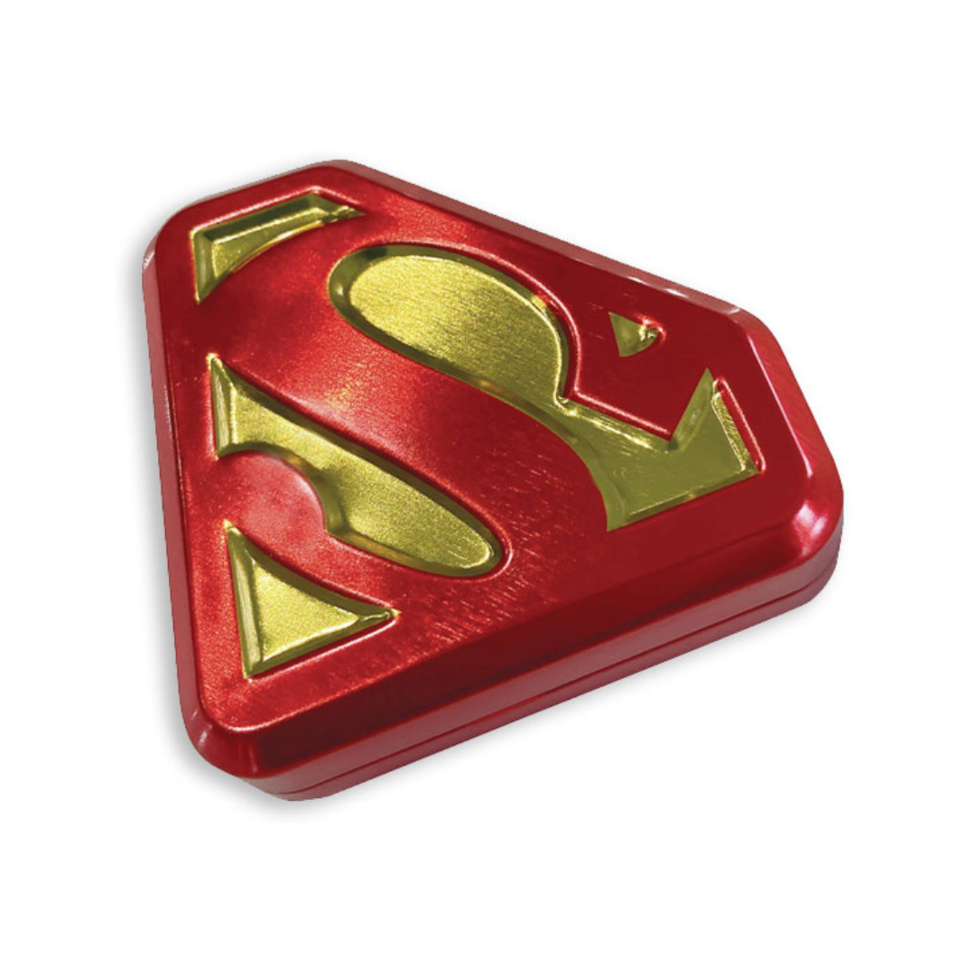 DC COMIC SUPERMAN S-SHIELD SOURS TIN IN DISPLAY 12/.6 OZ