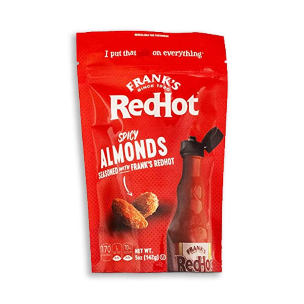 FRANKS HOT SAUCE ALMONDS SUB 12/5OZ