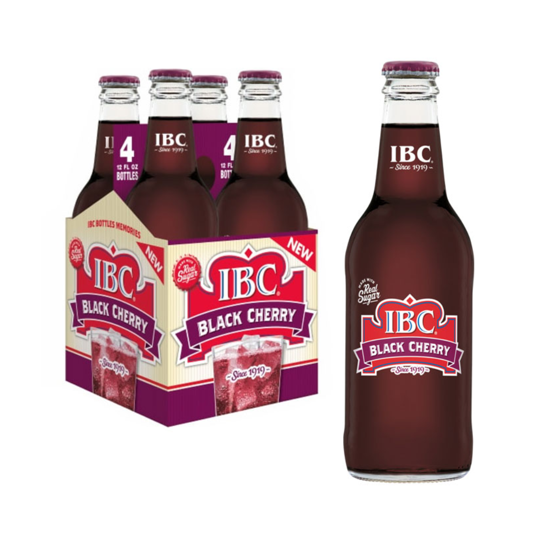 IBC BLACK CHERRY SODA (6/4PK) 24/12oz