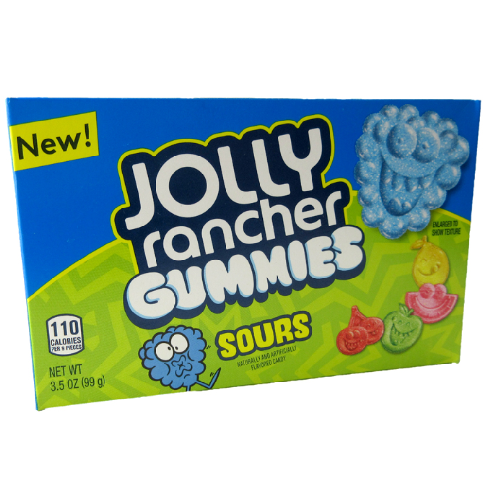 JOLLY RANCHER GUMMIES SOURS THEATER BOX 11/3.5oz