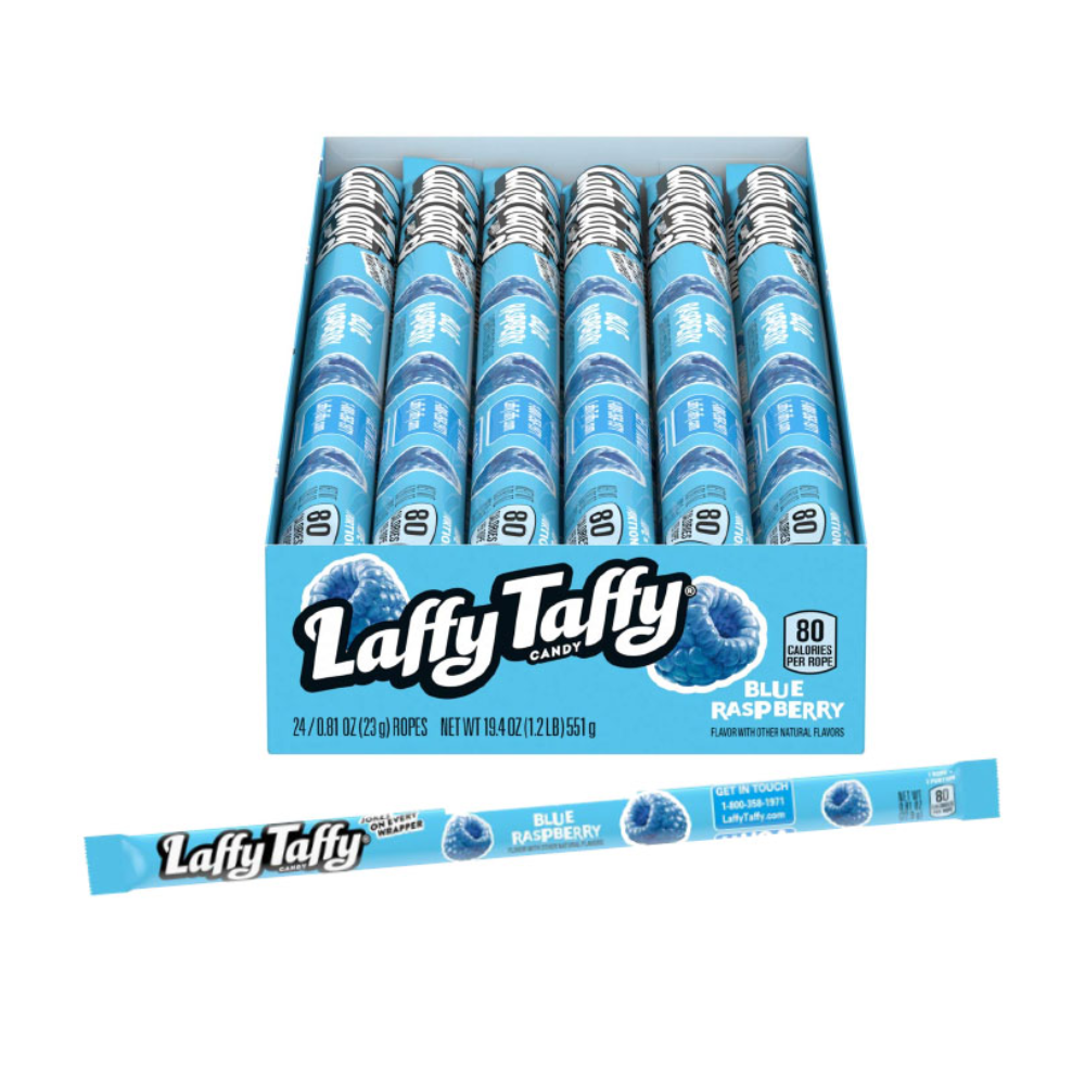 LAFFY TAFFY ROPE IN DISPLAY - BLUE RASPBERRY 24/.81OZ