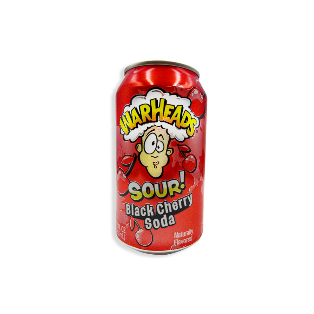 WARHEADS SODA CAN BLACK CHERRY 12/12oz