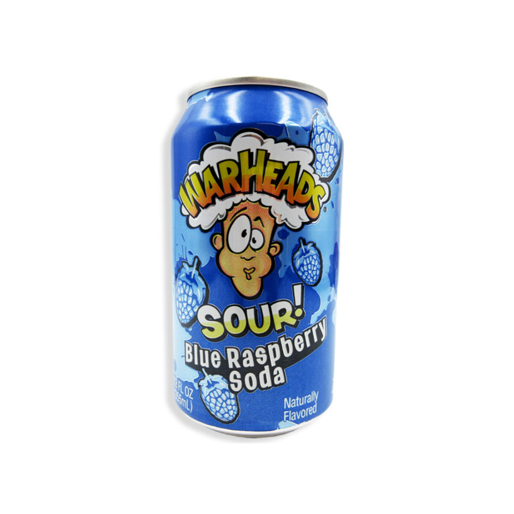 WARHEADS SODA CAN BLUE RASPBERRY 12/12oz