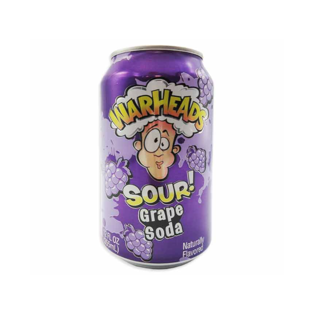 WARHEADS SODA CAN GRAPE 12/12oz