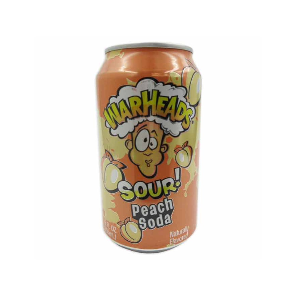 WARHEADS SODA CAN PEACH 12/12oz