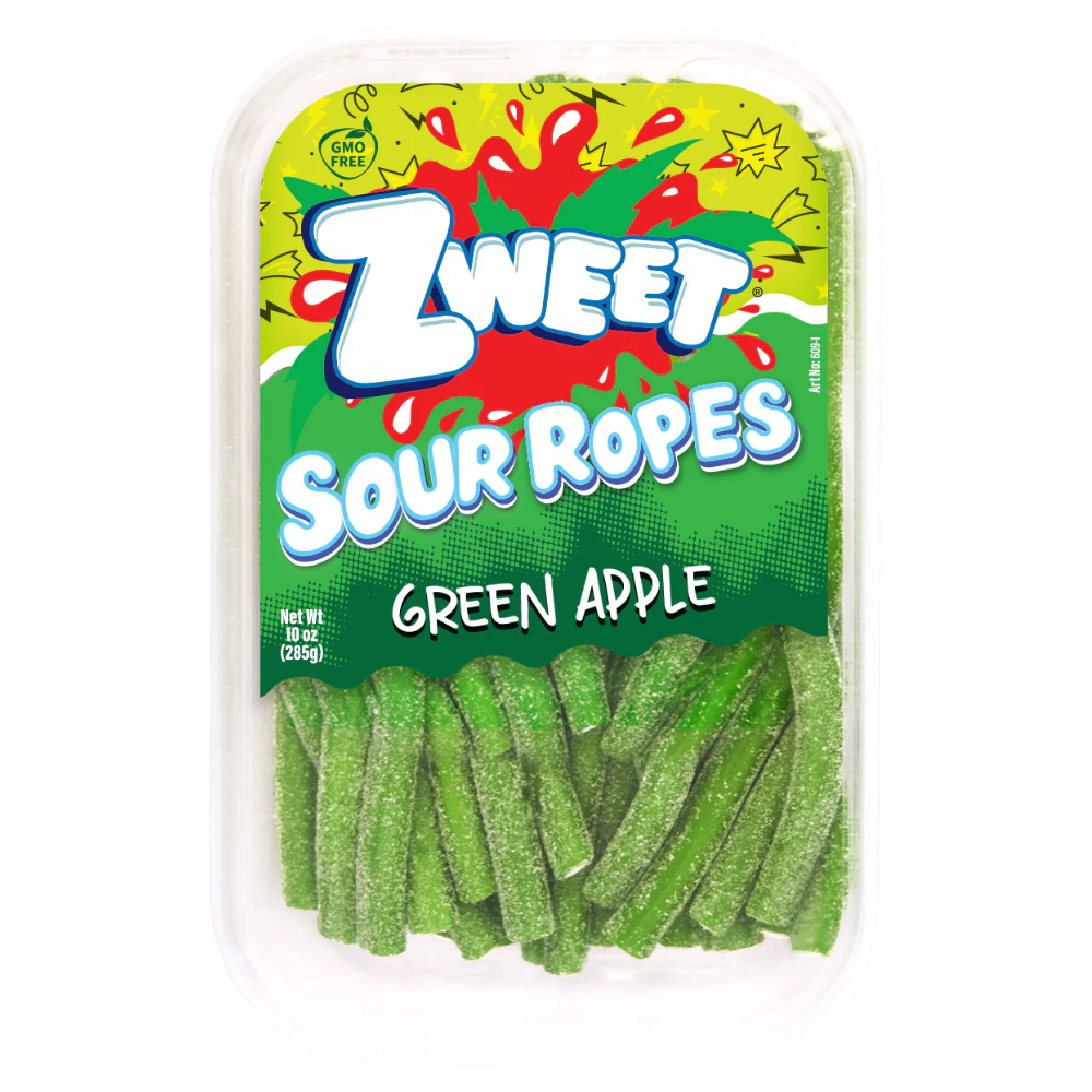 ZWEET SOUR ROPES GREEN APPLE 6/10oz