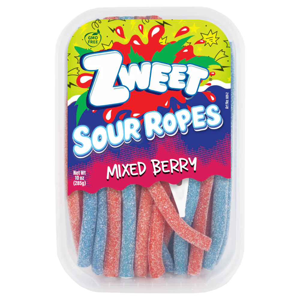 ZWEET SOUR ROPES MIXED BERRY 6/10oz