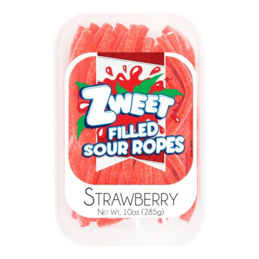 ZWEET SOUR ROPES STRAWBERRY 6/10oz