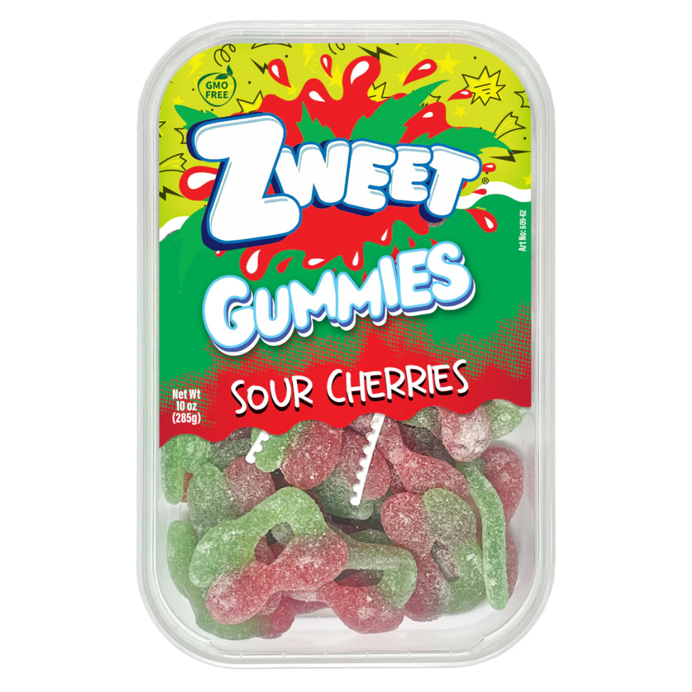 ZWEET GUMMY SOUR CHERRIES 6/10oz
