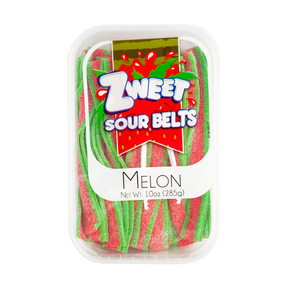 ZWEET SOUR BELTS MELON 6/10oz