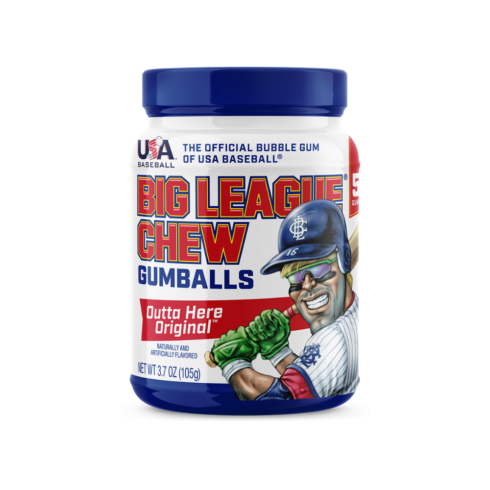 BIG LEAGUE CHEW 55CT MINIS GUMBALLS TO GO CUP 6/3.7oz
