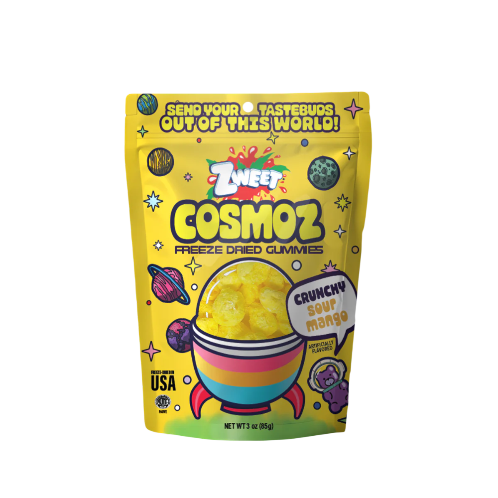 ZWEET COSMOZ FREEZE DRIED GUMMY SOUR MANGOES 12/3OZ