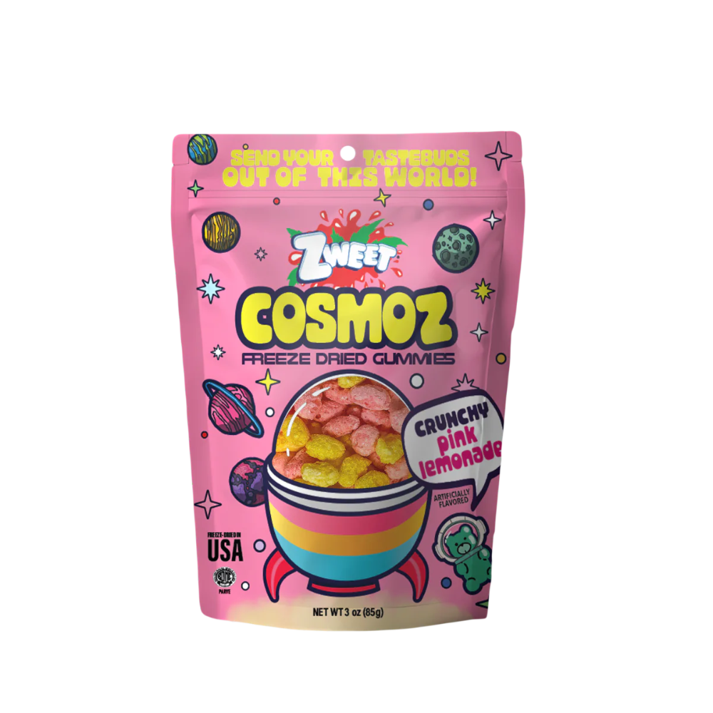 ZWEET COSMOZ FREEZE DRIED GUMMY PINK LEMONADE SLICES 12/3OZ