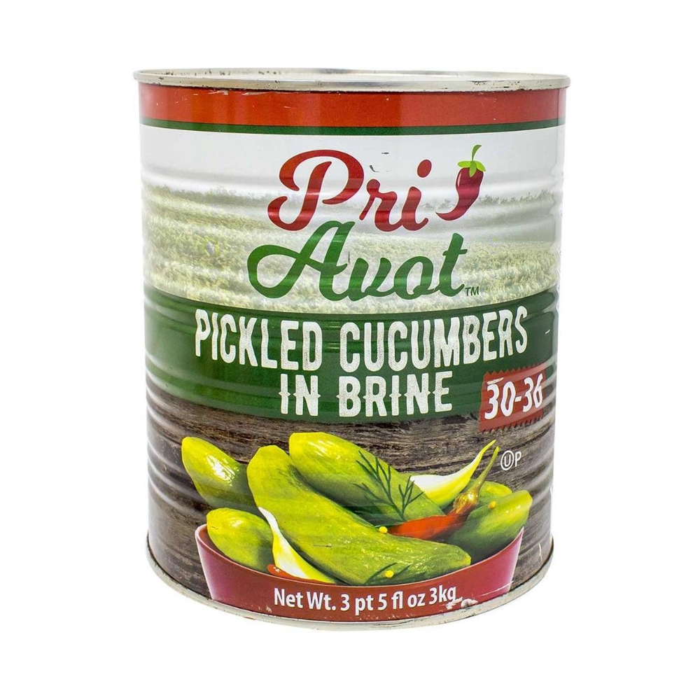 PRI AVOT CUCUMBERS PICKLES 30-36 BRINE 6/3KG