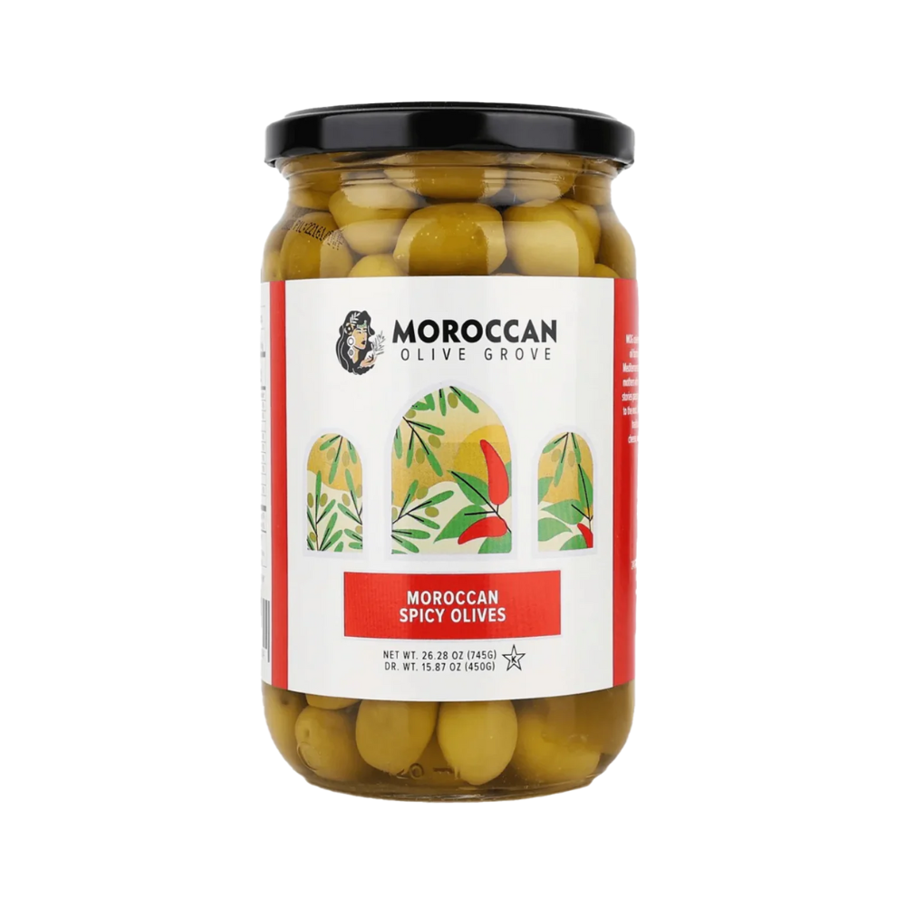 MOROCCAN GREEN SPICY OLIVES 8/740g