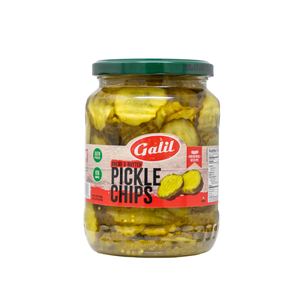 GALIL BREAD & BUTTER PICKLE CHIPS 12/24oz