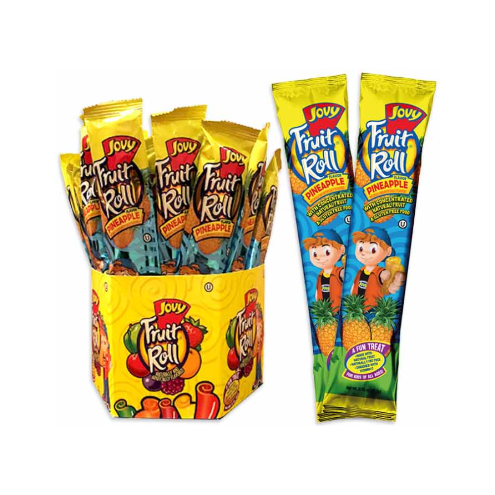JOVY FRUIT ROLLS PINEAPPLE 48/.75oz