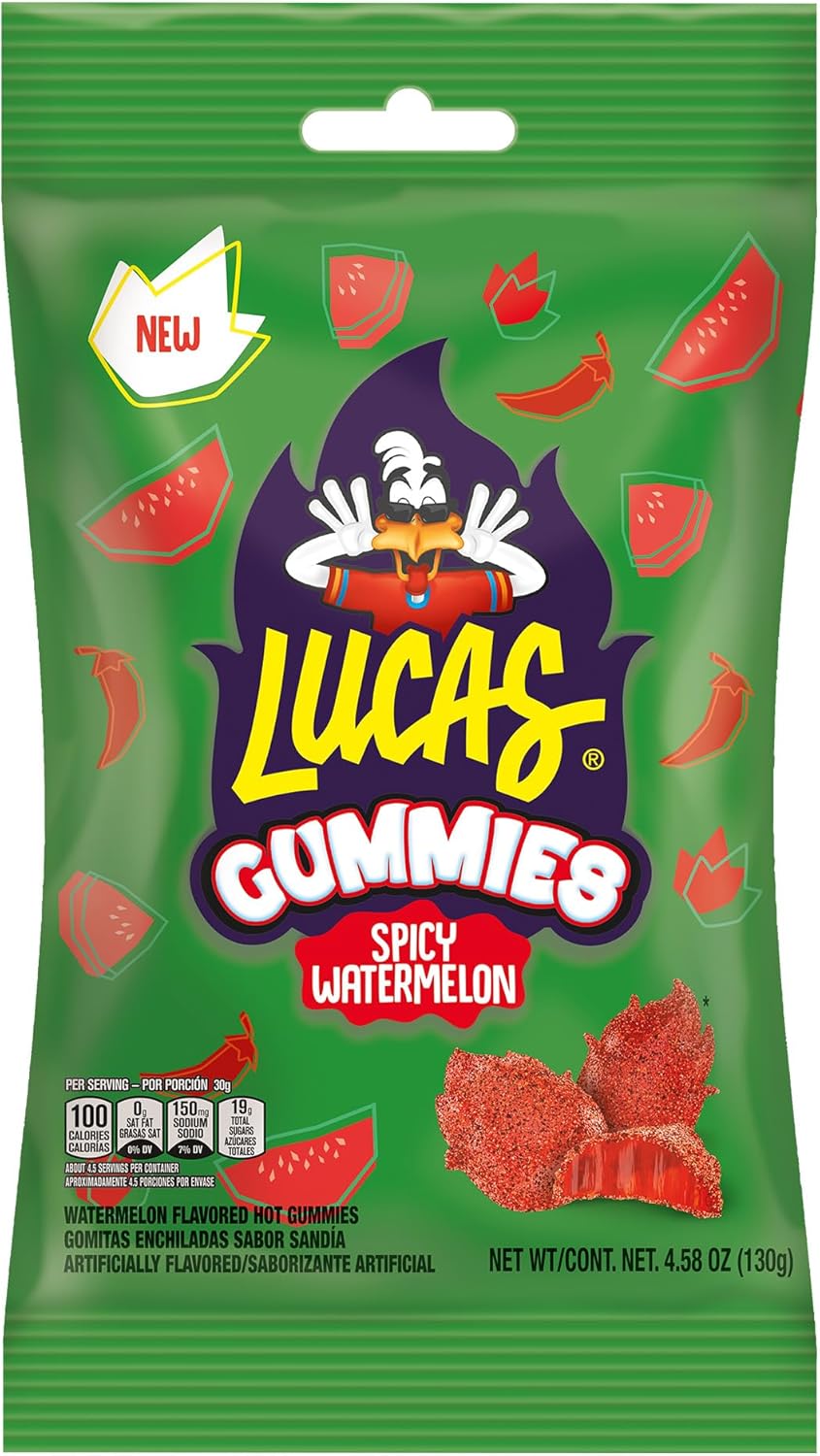 LUCAS SPICY WATERMELON GUMMIES 12/4.58oz