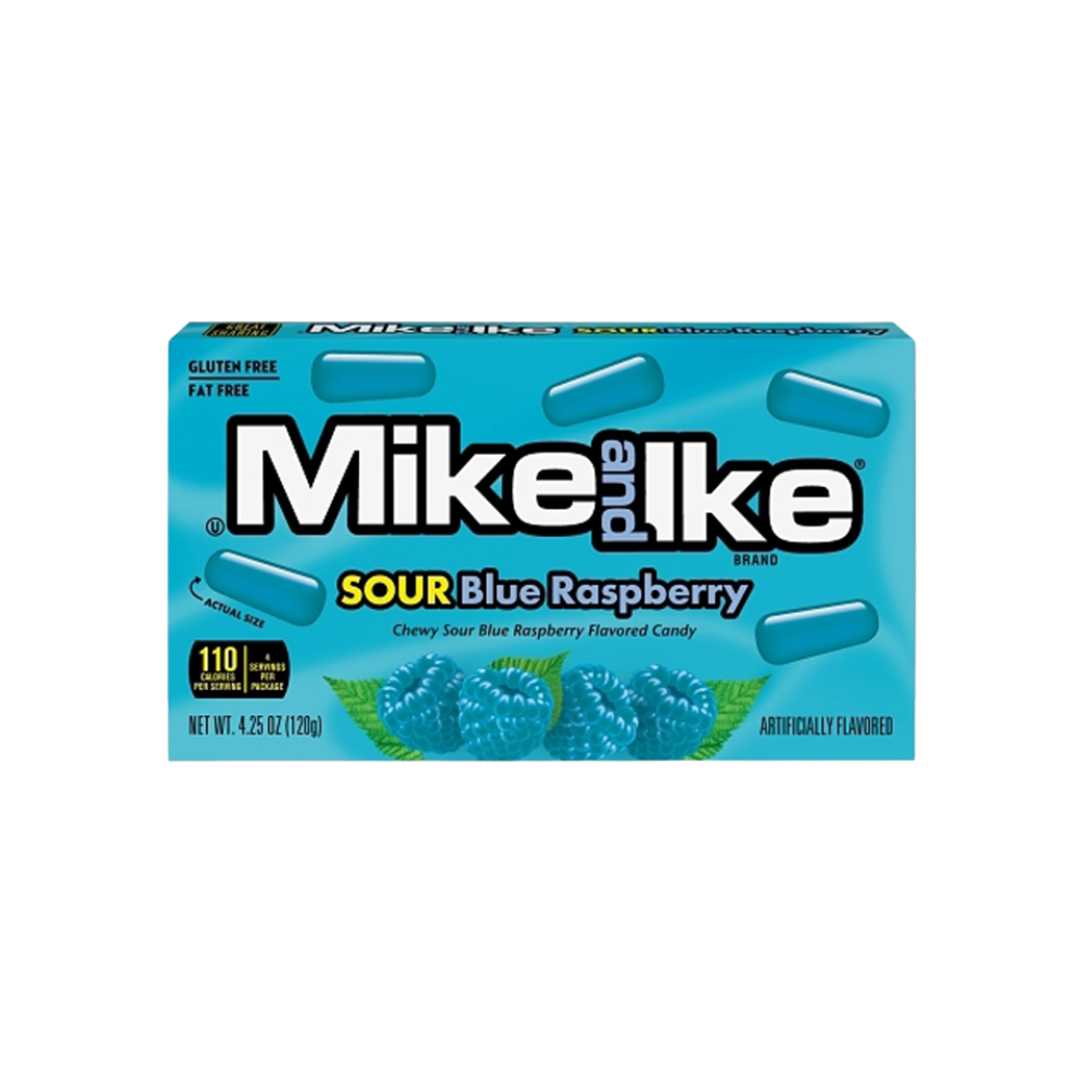 MIKE & IKE SOUR BLUE RASPBERRY THEATER BOX 12/4.25OZ