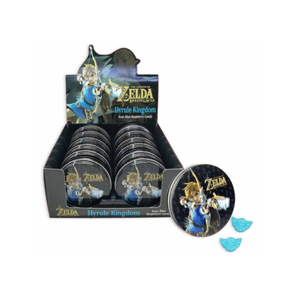 NINTENDO ZELDA HYRULE TIN BLUE RASPBERRY CANDIES 12/1oz