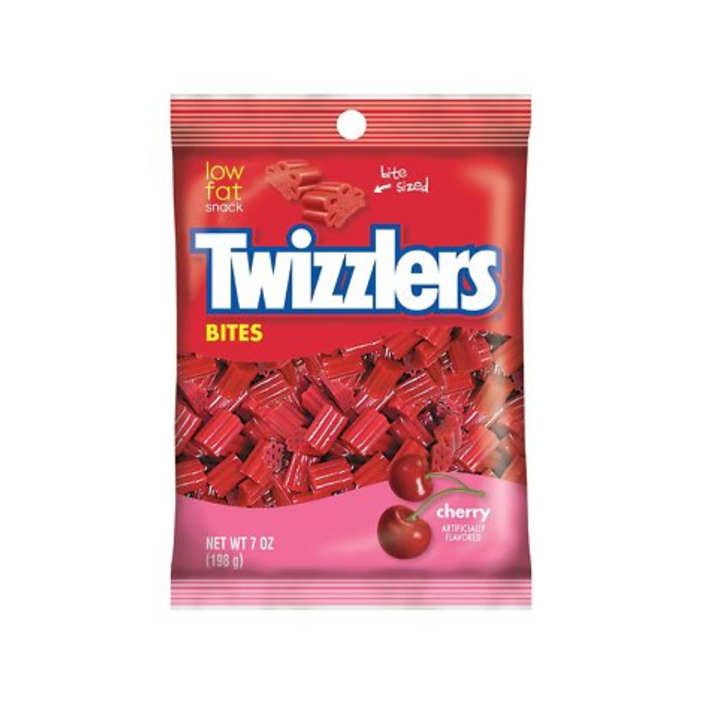Twizzlers Cherry Flavored Bites Peg Bag 7 oz/12