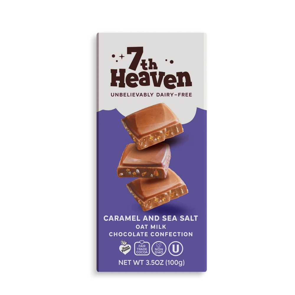 7TH HEAVEN CARAMEL AND SEA SALT CHOCOLATE BAR 100G/14