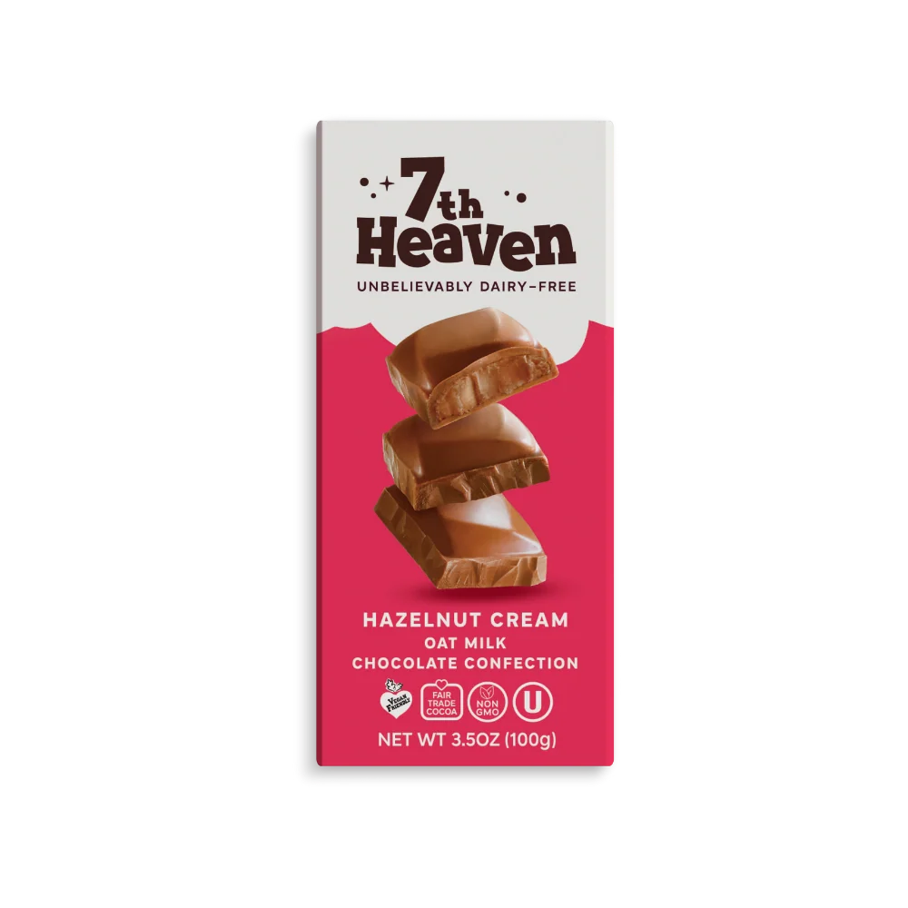 7TH HEAVEN HAZELNUT CREAM CHOCOLATE BAR 100G/14