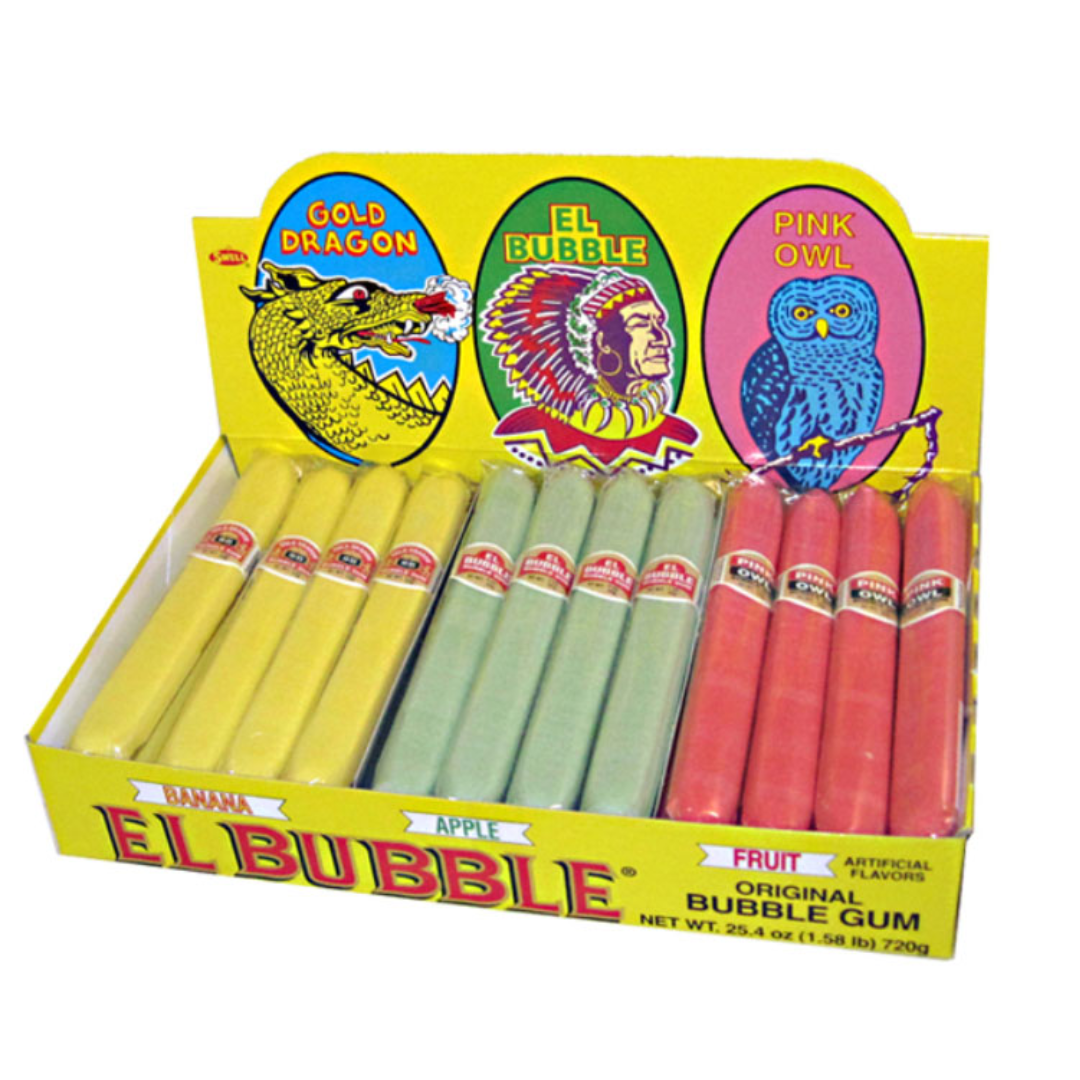 BUBBLE GUM CIGARS ASSORTED FLAVORS 36/.7OZ