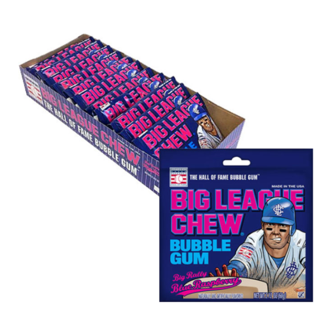 BIG LEAGUE CHEW - BLUE RASPBERRY PEG BAG 12/2.12oz