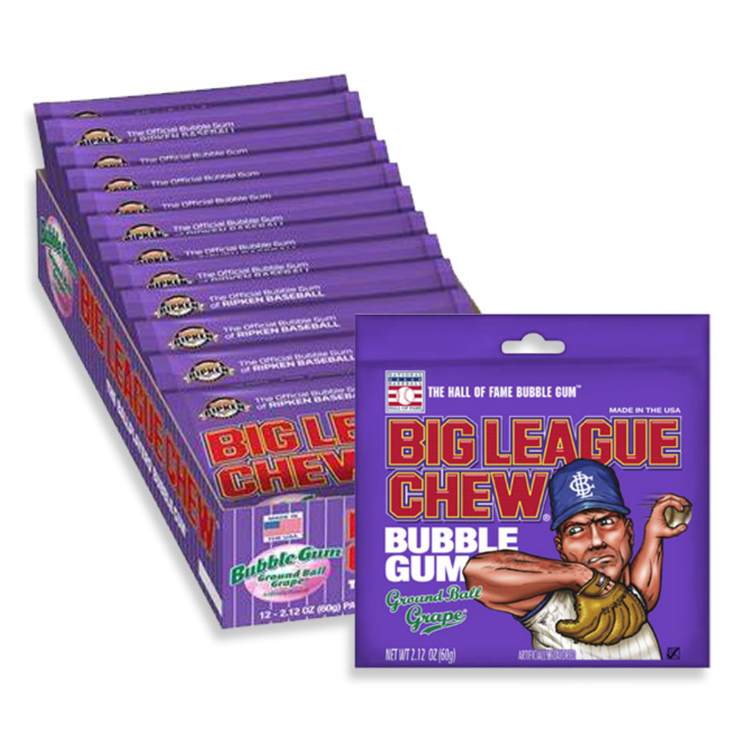 BIG LEAGUE CHEW - GRAPE PEG BAG 12/2.12oz