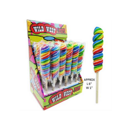 WILD WEST TWISTY LOLLIPOPS 48/1oz