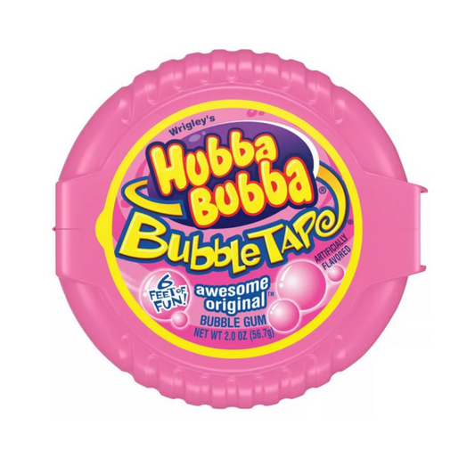 HUBBA BUBBA BUBBLE TAPE IN DISPLAY - ORIGINAL 6/2OZ