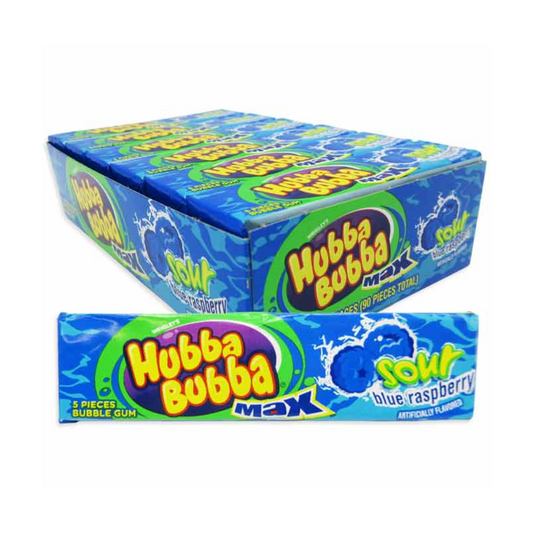 HUBBA BUBBA MAX 5 PC SOUR BLUE RASPBERRY 18 CT