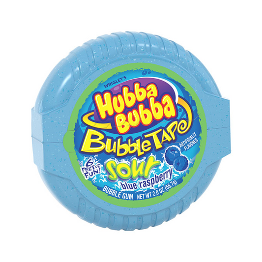 HUBBA BUBBA BUBBLE TAPE IN DISPLAY - SOUR RASPBERRY 12/2OZ