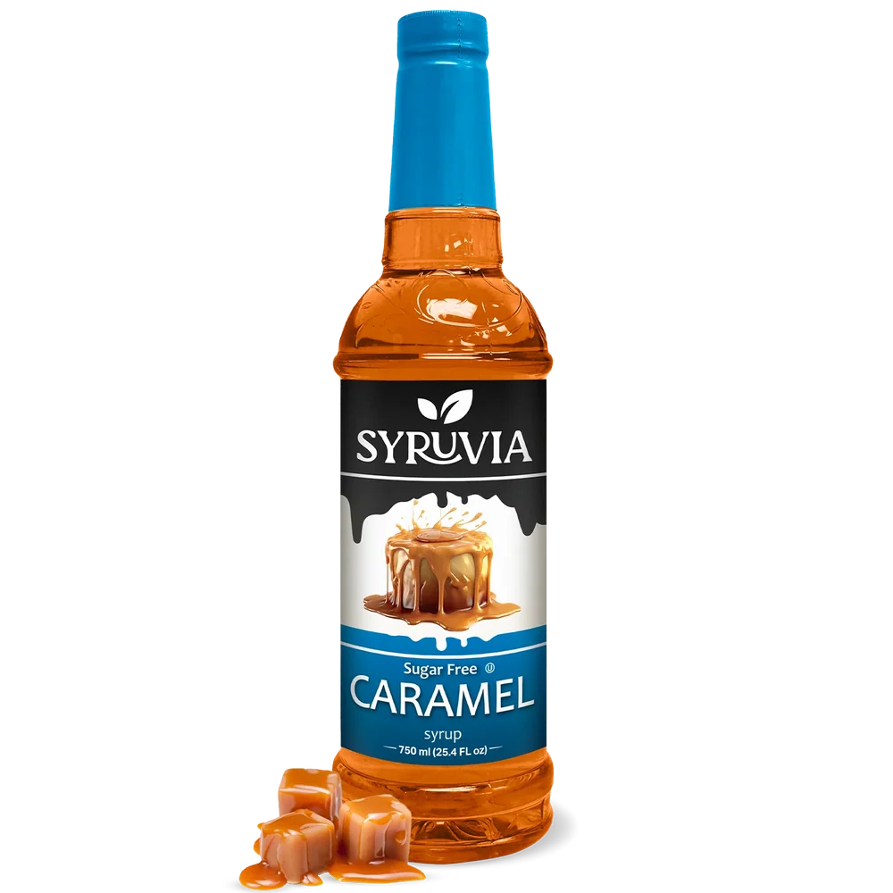 SYRUVIA SUGAR FREE CARAMEL SYRUP 6/750ml