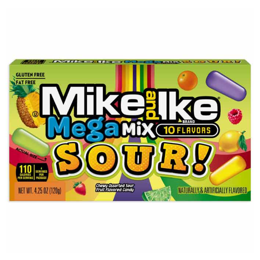 MIKE & IKE MEGA MIX SOUR THEATER BOX 12/4.25OZ