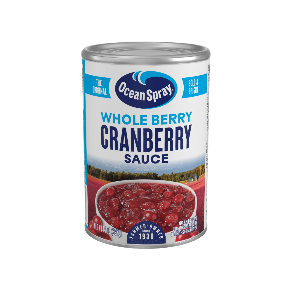 OCEAN SPRAY WHOLE BERRY CRANBERRY SAUCE 24/14oz
