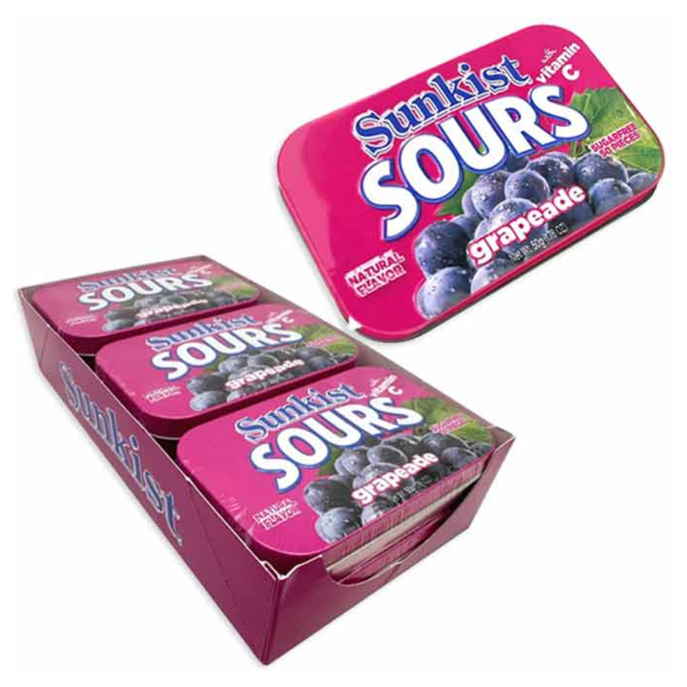 SUNKIST SOURS TIN S/F - GRAPEADE 6/1.76oz