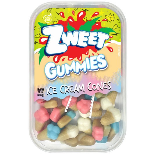 ZWEET GUMMY ICE CREAM CONES 6/10oz