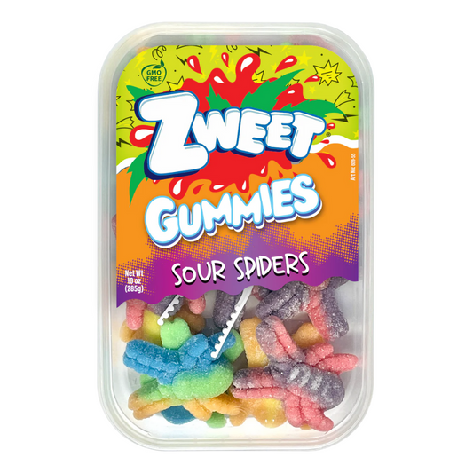 ZWEET GUMMY SOUR SPIDERS 6/10oz