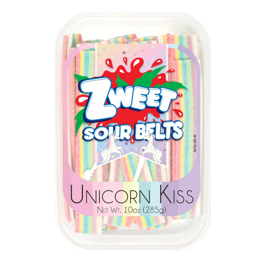 ZWEET SOUR BELTS UNICORN KISS 6/10oz
