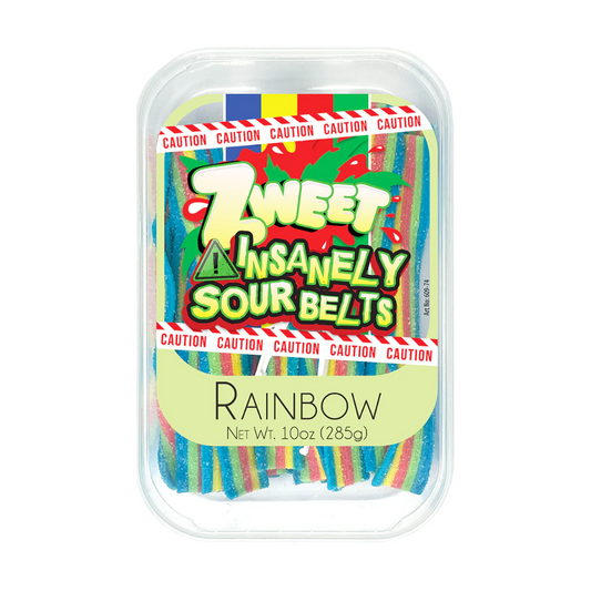 ZWEET INSANELY SOUR RAINBOW BELTS 6/10oz