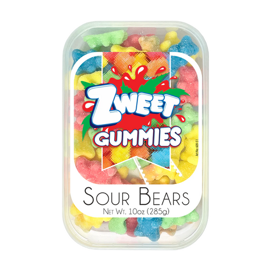 ZWEET GUMMY SOUR BEARS 6/10oz