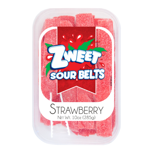 ZWEET SOUR BELTS STRAWBERRY 6/10oz