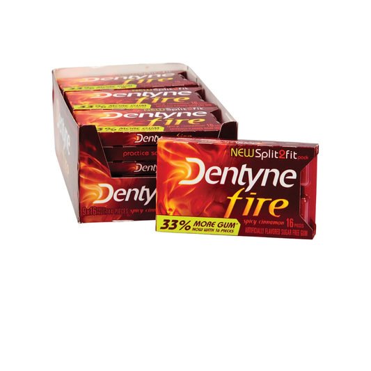 DENTYNE FIRE SPLIT2FIT CINNAMON 9/16 PIECES