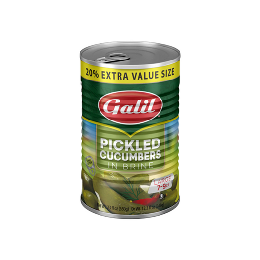 GALIL CUCUMUMBERS PICKLES 7-9 BRINE +20% EXTRA 12/23oz