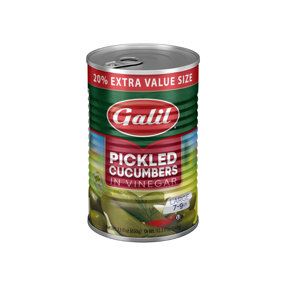 GALIL CUCUMUMBERS PICKLES 7-9 VINEGAR +20% EXTRA 12/23oz